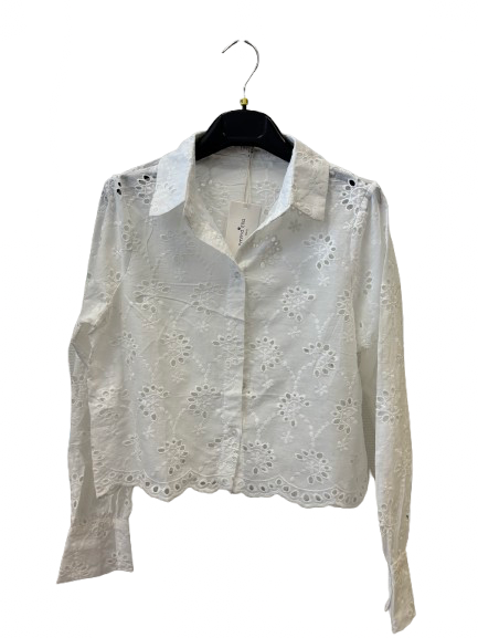 Chemisier blanc Maille Anglaise