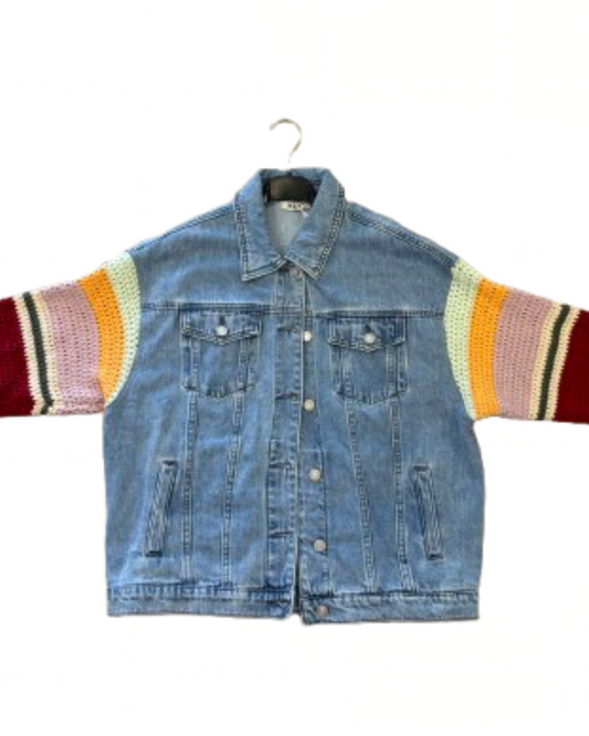 Veste Jean manches crochets ZAC & ZOÉ