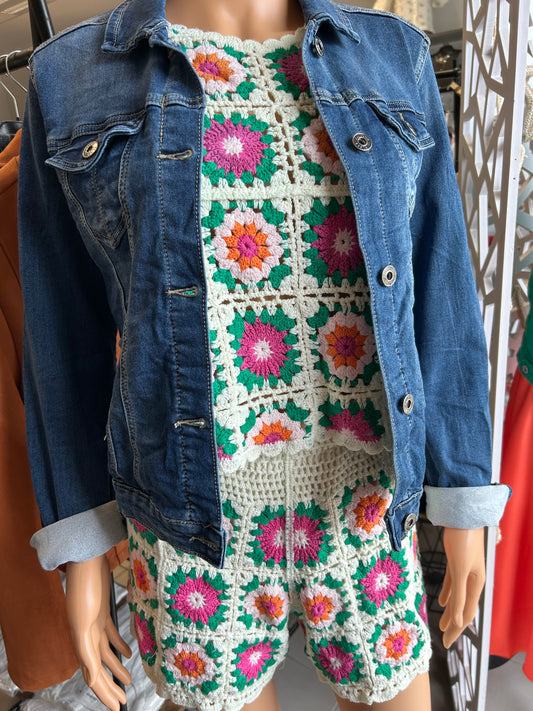 Ensemble crochet 1 short + 1 haut